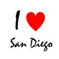 I love San Diego, logo. Decorative background can be used for wallpapers, printing pictures